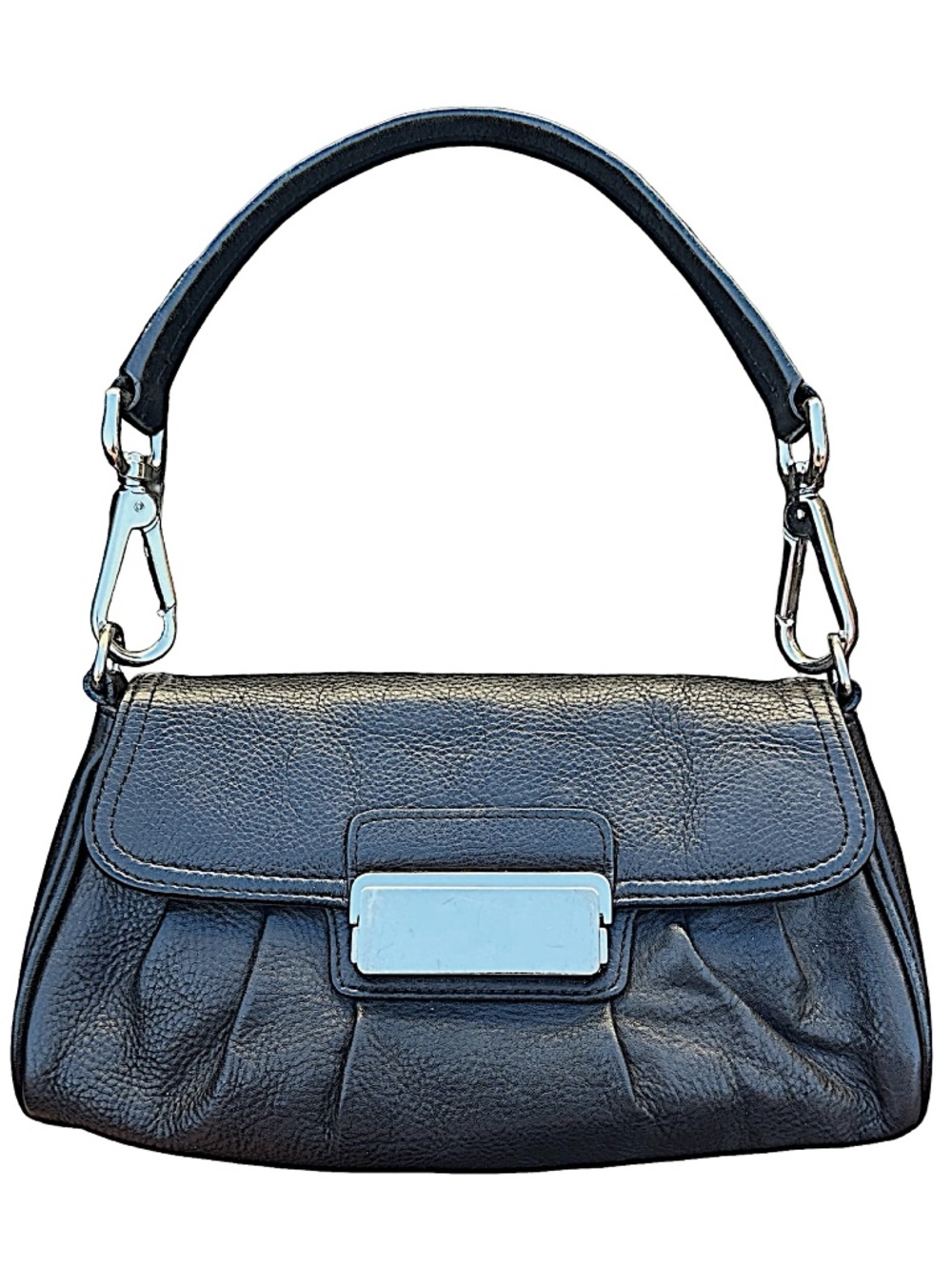 EXPRESS Small Black Leather Handbag 10”x 5.5”